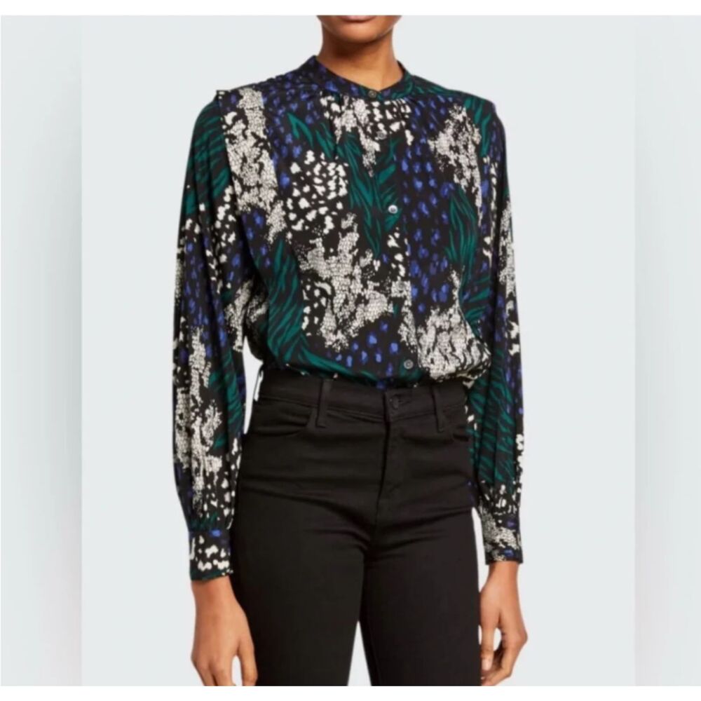 Veronica Beard Buckley Silk Blend Blouse 2